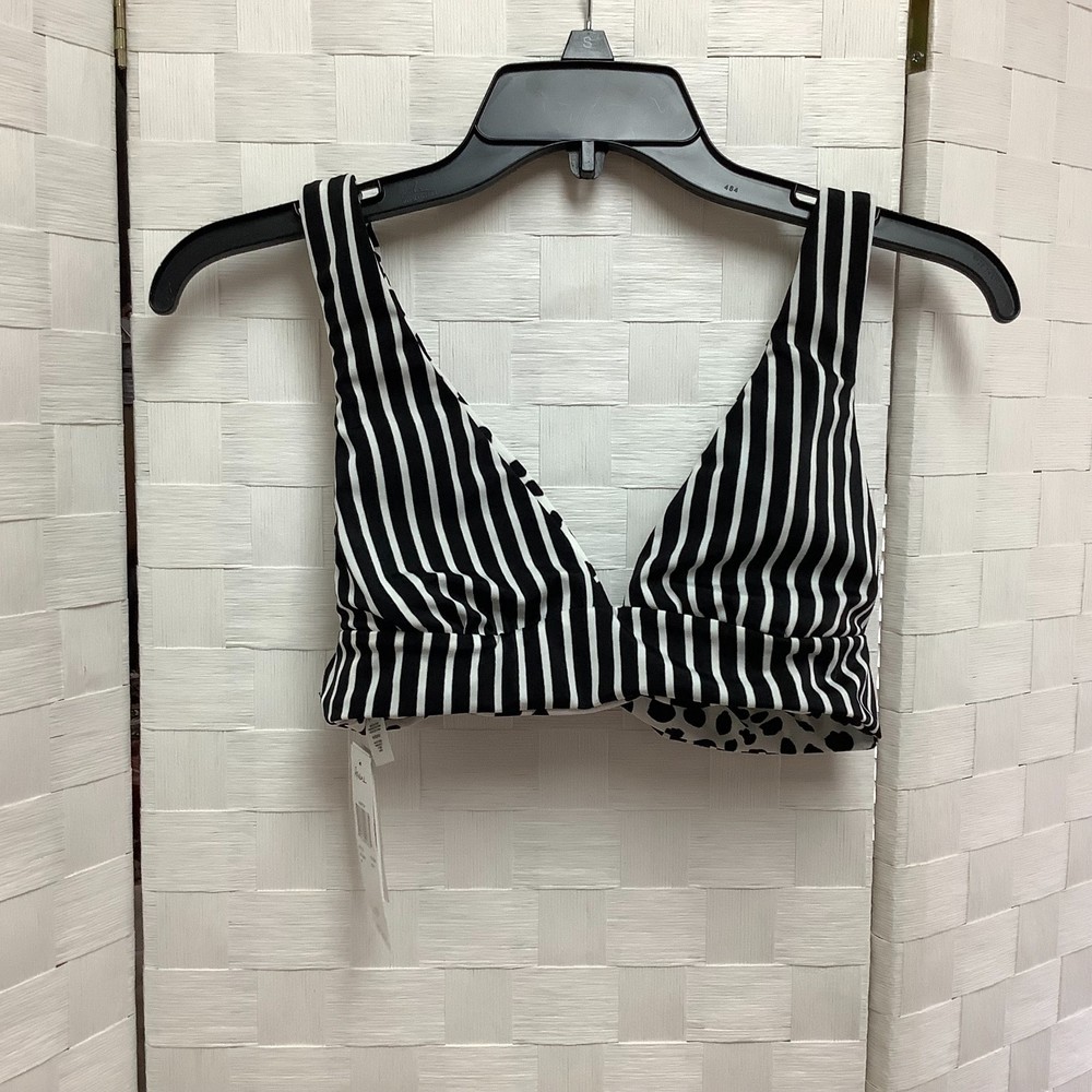 NWT  Rasins reversible bikini top stripe or spot size small